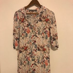 Zara Shift Floral Dress Size Medium